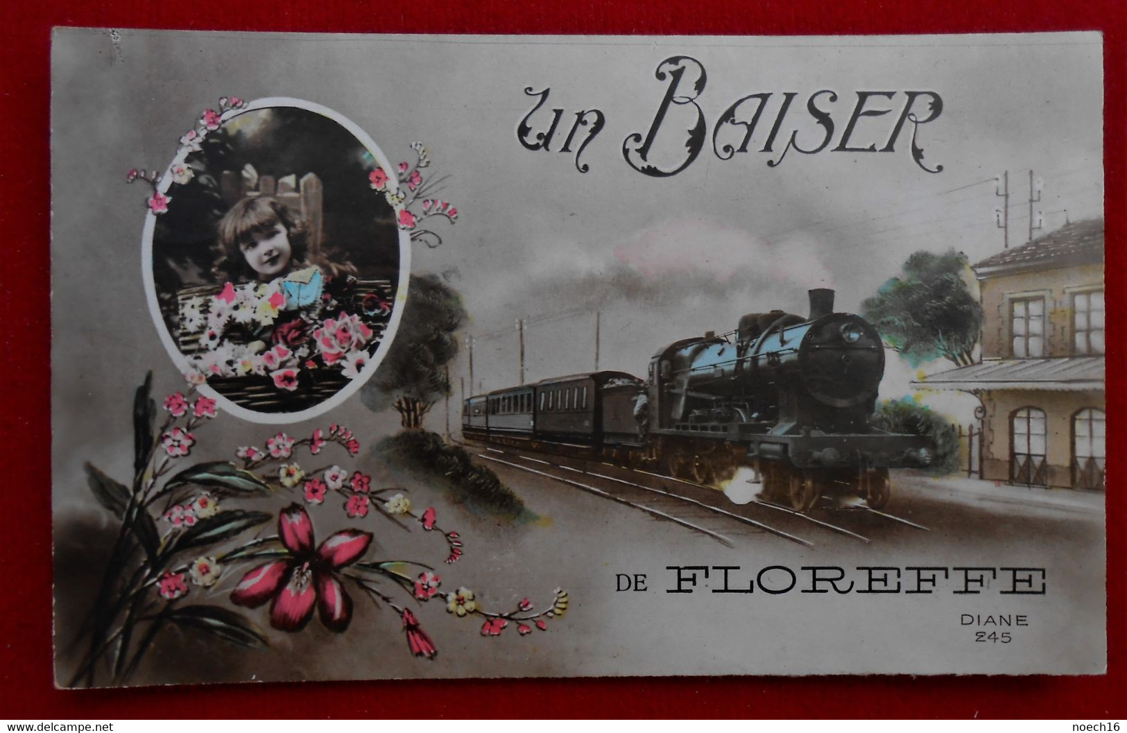 CPA Fantaisie  - Un Baiser De Floreffe Avec Train - Floreffe