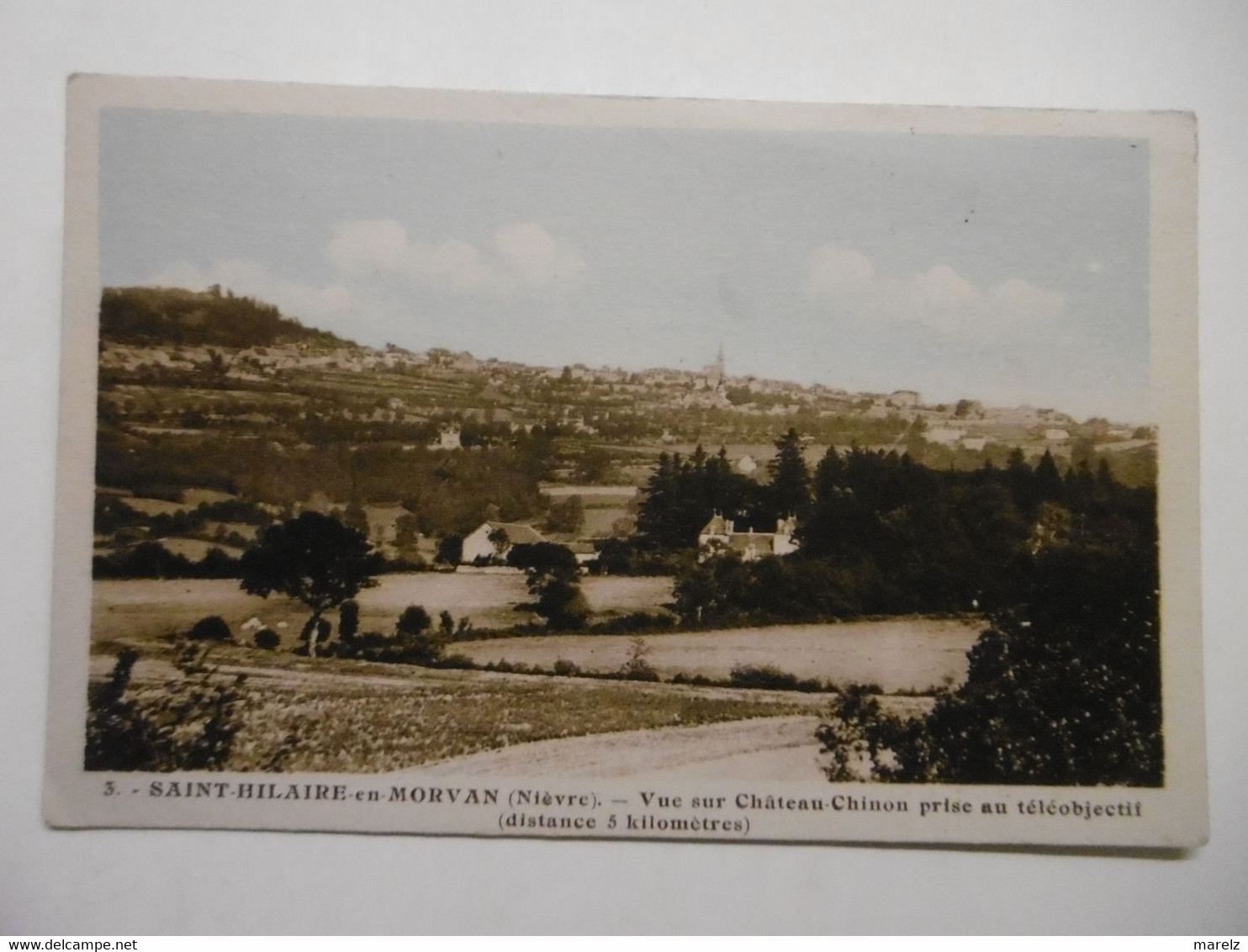 SAINT HILAIRE EN MORVAN Vue Sur CHATEAU CHINON Prise Au Téléobjectif - CPA Colorisée 58 NIEVRE - Autres & Non Classés