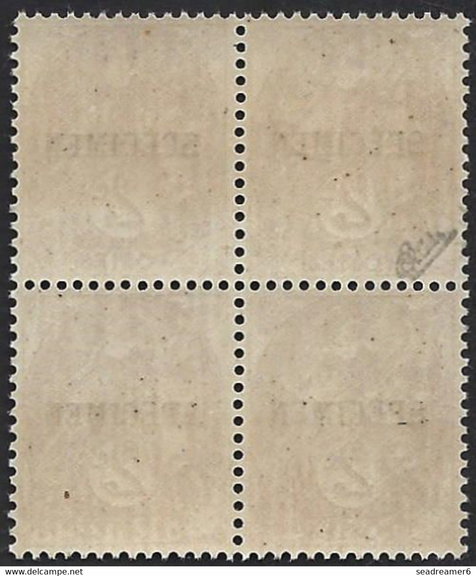 FRANCE Cours D'instructions N°108 CI 3 2c Brun Lilas Type Blanc Spécimen Bloc De 4 Fraicheur Postale Signé Calves - Specimen