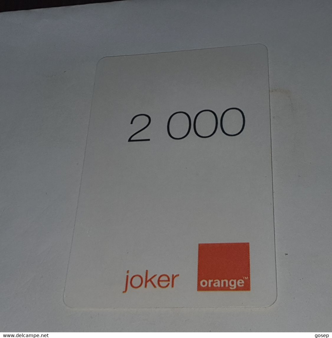 Cameroon-(CM-ORJ-REF-003A)-joker Orange-(1)-(2000fcfa)-(45058-8128-84271)-used Card+1card Prepiad - Cameroon