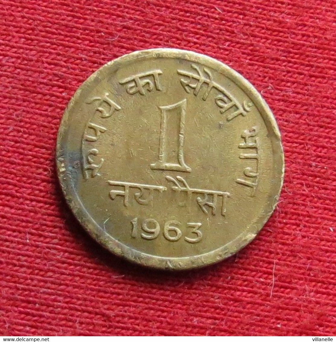 India 1 Naya Paisa 1963 C KM# 8a Calcutta Mint Inde Indies Indien Indes - India