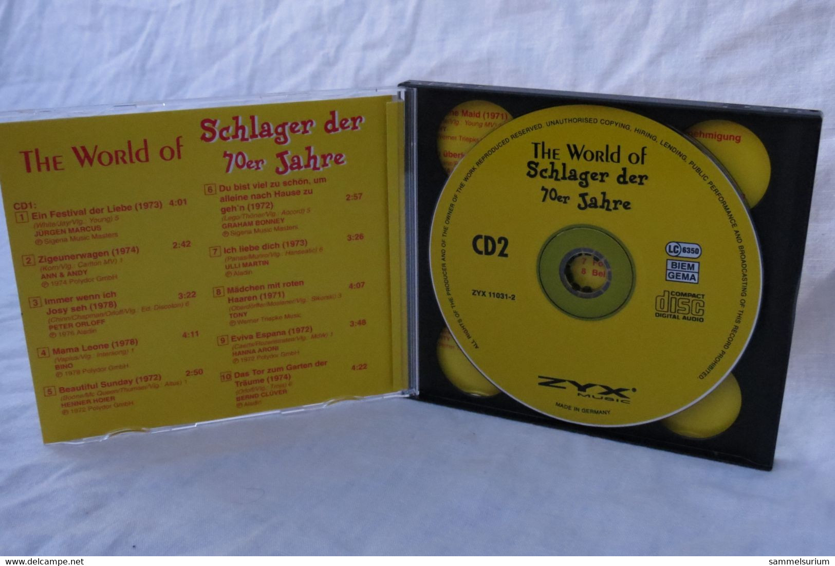 2 CDs "The World Of Schlager Der 70er Jahre" Div. Interpreten - Hit-Compilations