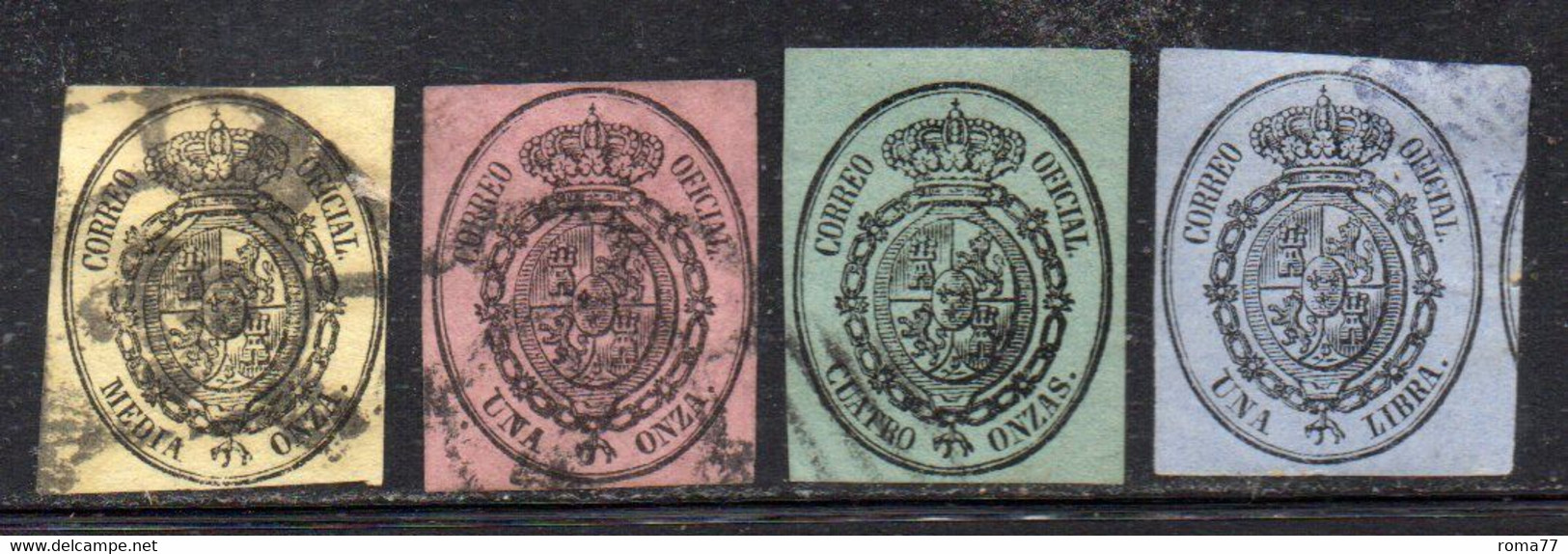 Y2001 - SPAGNA 1854 , Servizio Serie  N. 5/8  Usata - Servicios