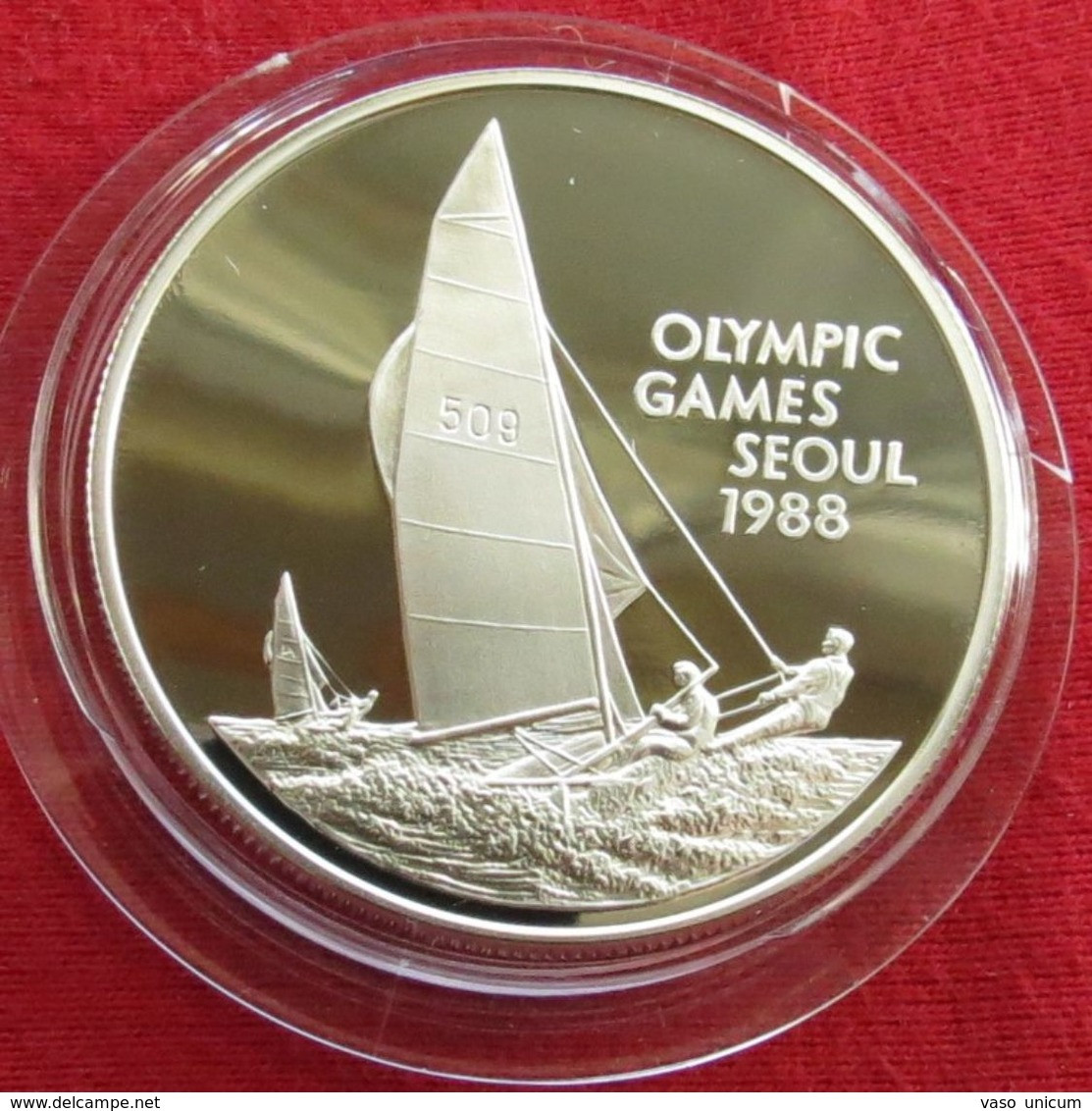 Cayman Islands 5 $ 1988 Olympic Games Seul Sail Regata - Cayman Islands