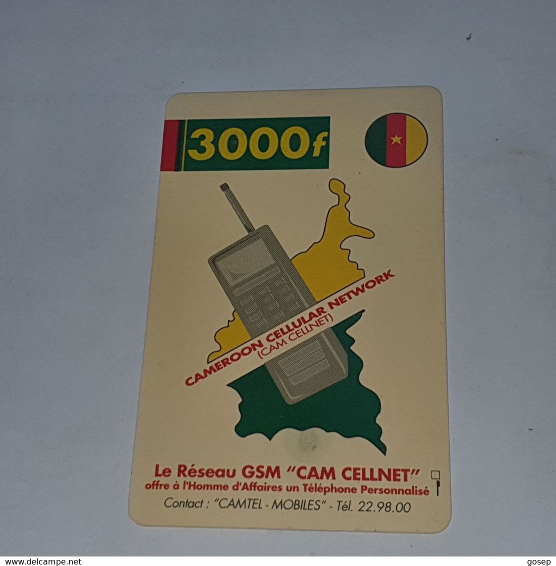 Cameroon-(CM-C-01c)-gsm Cellnet-(12)-(3000f)-(d)-used Card+1card Prepiad - Cameroon