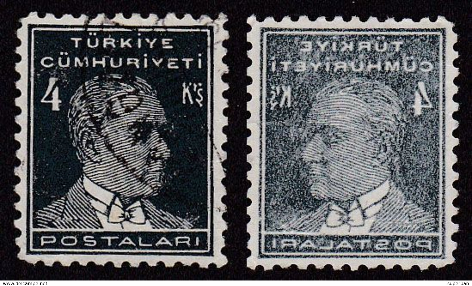 ERREUR / CURIOSITÉ / VARIÉTÉ – ERROR / CURIOSITY / VARIETY : 4 Krs (1931) : ABKLATSCH - USED - RRR !!! (ag796) - Autres & Non Classés