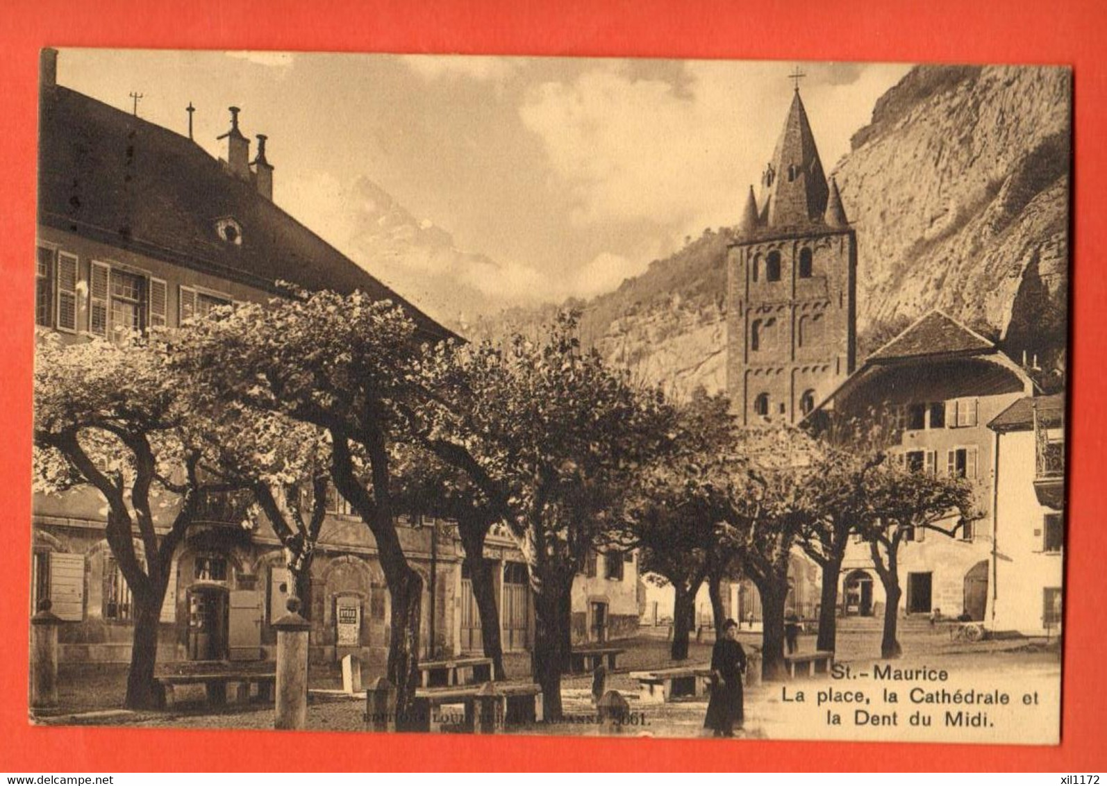 ZLI-08 Saint-Maurice  La Place, Cathédrale Et Dent Du Midi.  Circulé 1910   Burgy 661 - Saint-Maurice