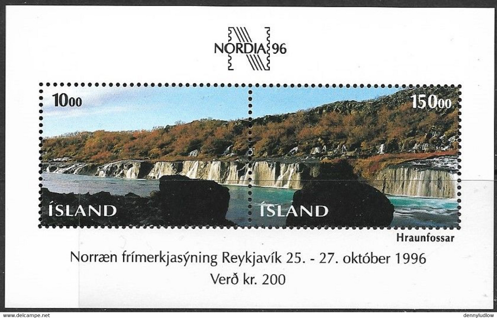 Iceland  1995  Sc#810  Nordia 96  Mini Sheet MNH  2016 Scott Value $11 - Neufs