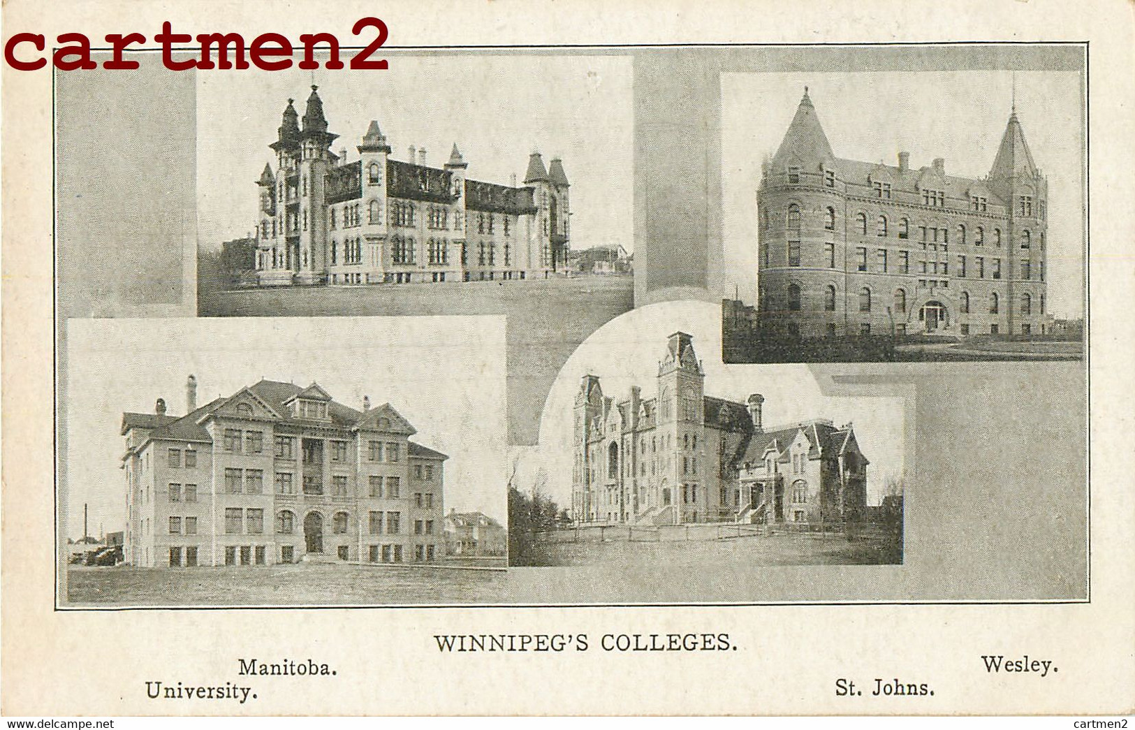 WINNIPEG'S COLLEGES MANITOBA WESLEY ST. JOHNS UNIVERSITY CANADA - Andere & Zonder Classificatie