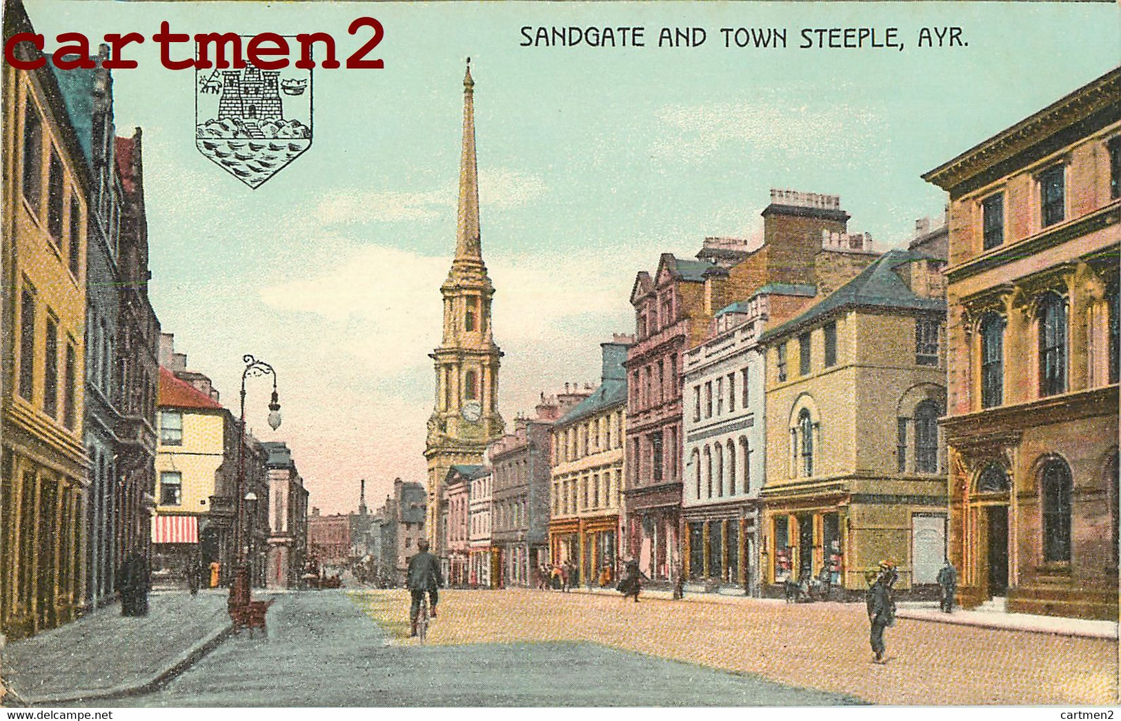 SANDGATE AND TOWN STEEPLE AYR KENT FOLKESTONE ENGLAND - Folkestone