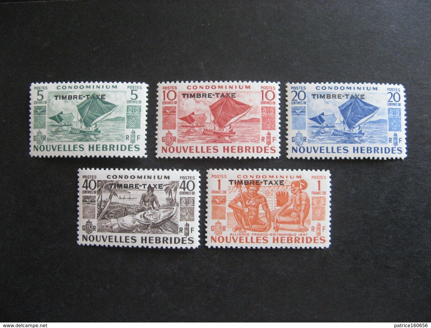 Nouvelles-Hébrides: TB  Série Timbres-Taxe N° 26 Au N° 30, Neufs XX. - Timbres-taxe