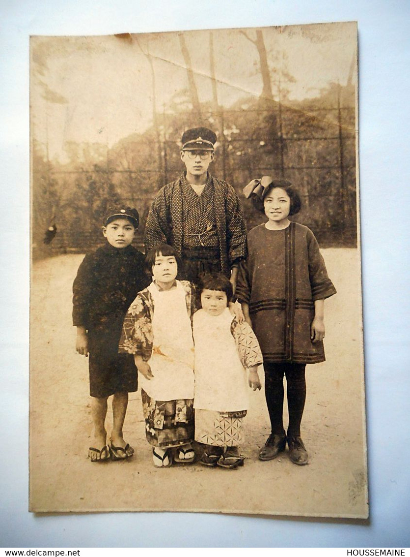 PHOTO Japon 日本 FAMILLE JAPONAISE EN TENUE TRADITIONNELLE - Old (before 1900)