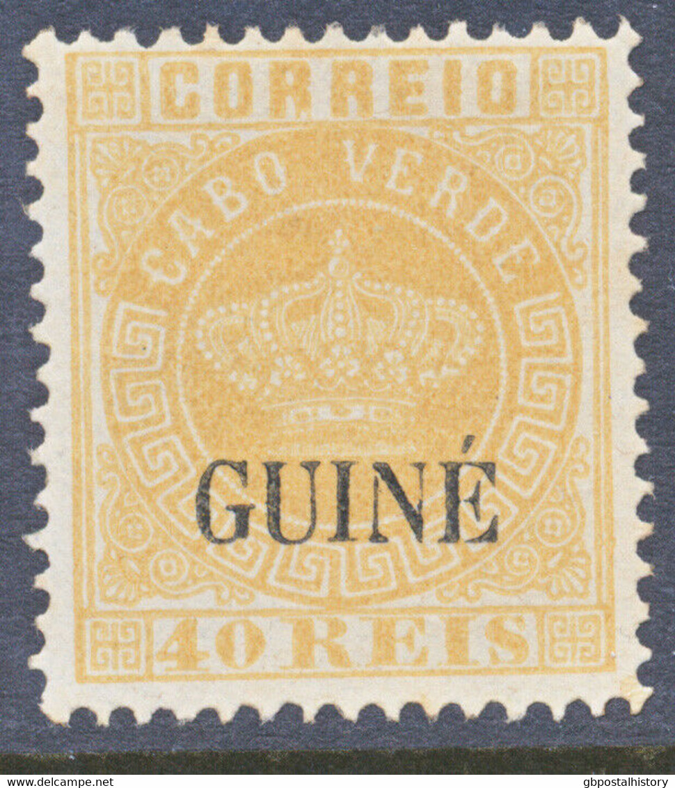 PORTUGUESE GUINEA 1885 Definitives Cape Verde Crown W Overprint “GUINÉ” VARIETY - Portugees Guinea