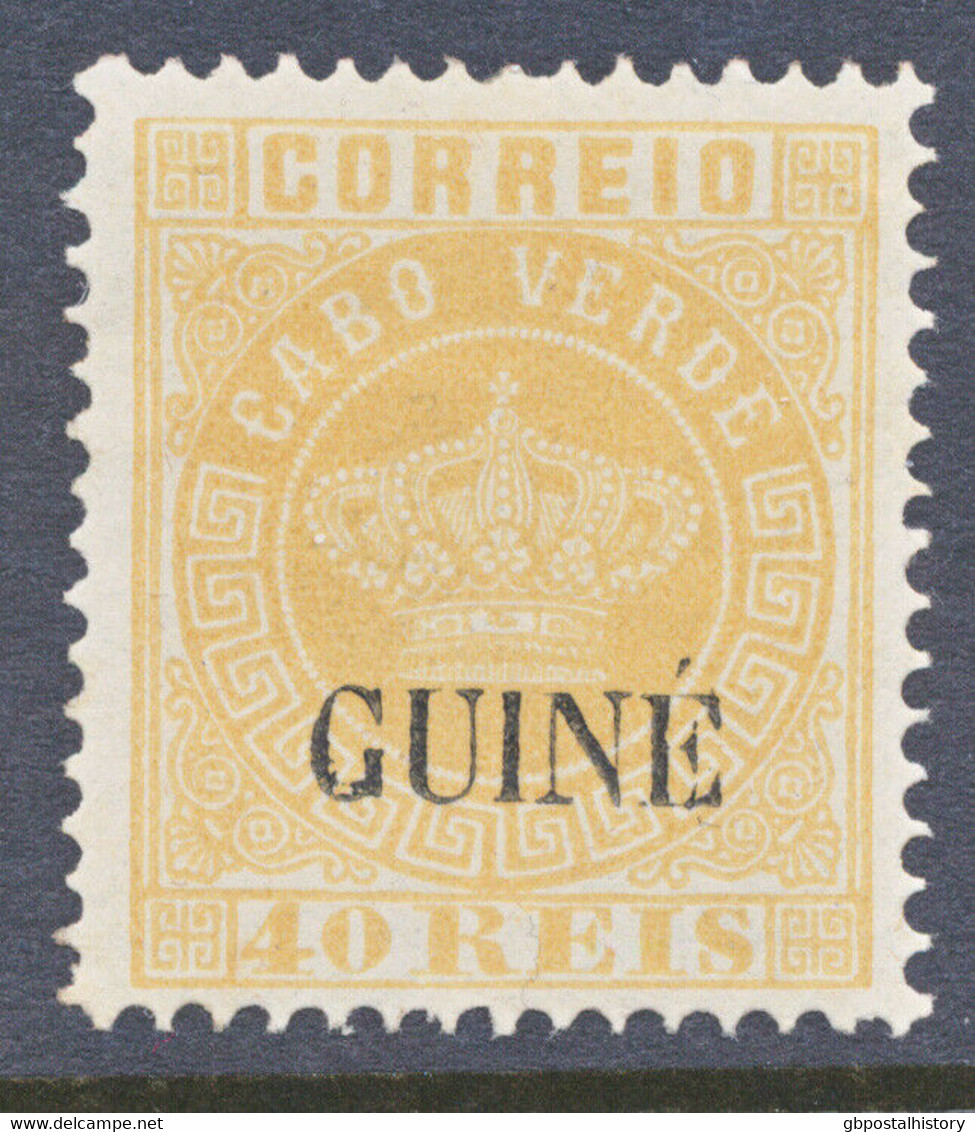 PORTUGUESE GUINEA 1885 definitives Cape Verde crown w overprint “GUINÉ” VARIETY