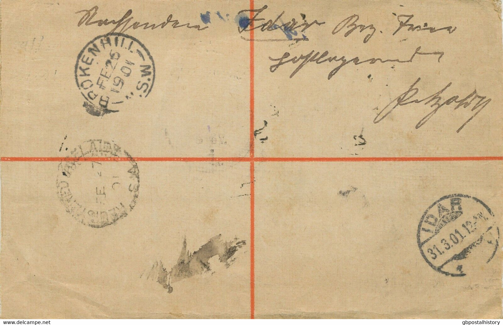 NEW SOUTH WALES "1713" (WHITE CLIFFS) Numeral Postmark Clear VFU R-Cover Germany - Cartas & Documentos