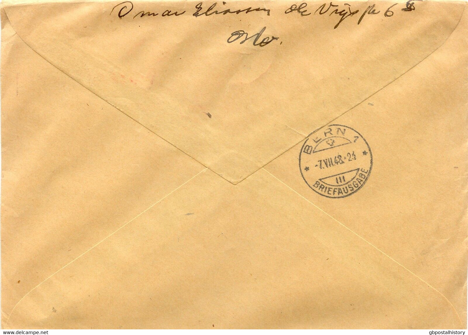 NORWEGEN 1948 Mischfrankatur R-LupoBrief I.d. Schweiz, 2 Verschiedene OSLO Stpl. - Briefe U. Dokumente