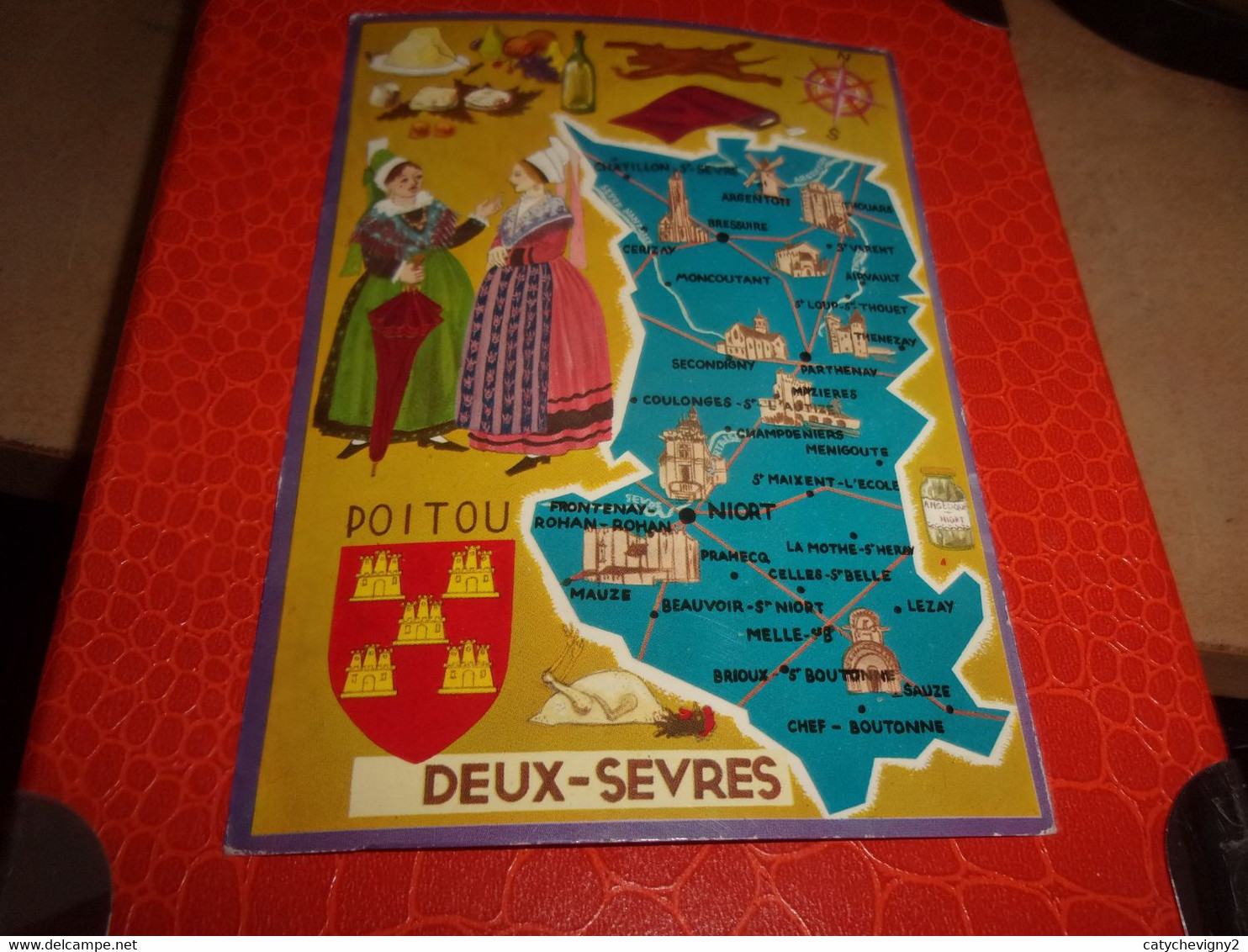 CPA CPSM  79 DEUX SEVRES  CARTE DEPARTEMENT - Otros & Sin Clasificación