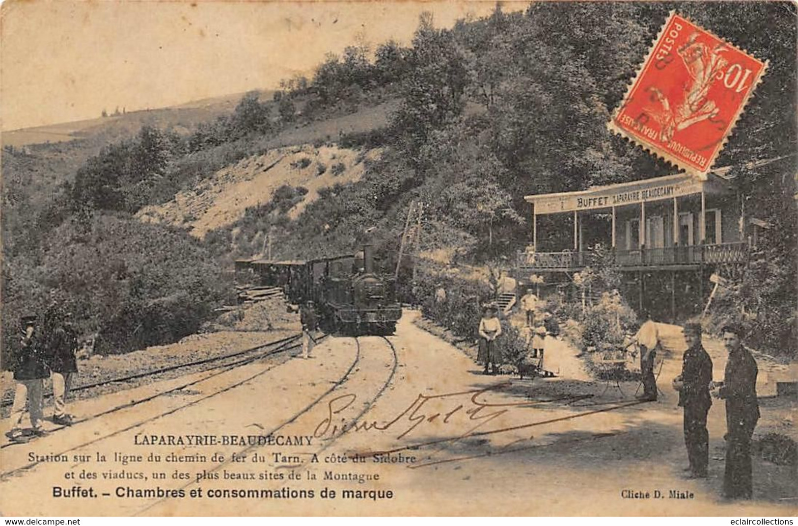 Laparayrie-Beaudecamy         81           Station De Chemin De Fer Train Et Buffet          (voir Scan) - Altri & Non Classificati