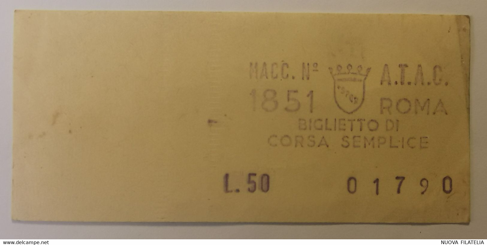 ATAC BIGLIETTO FINE  ANNI '70 - Unclassified