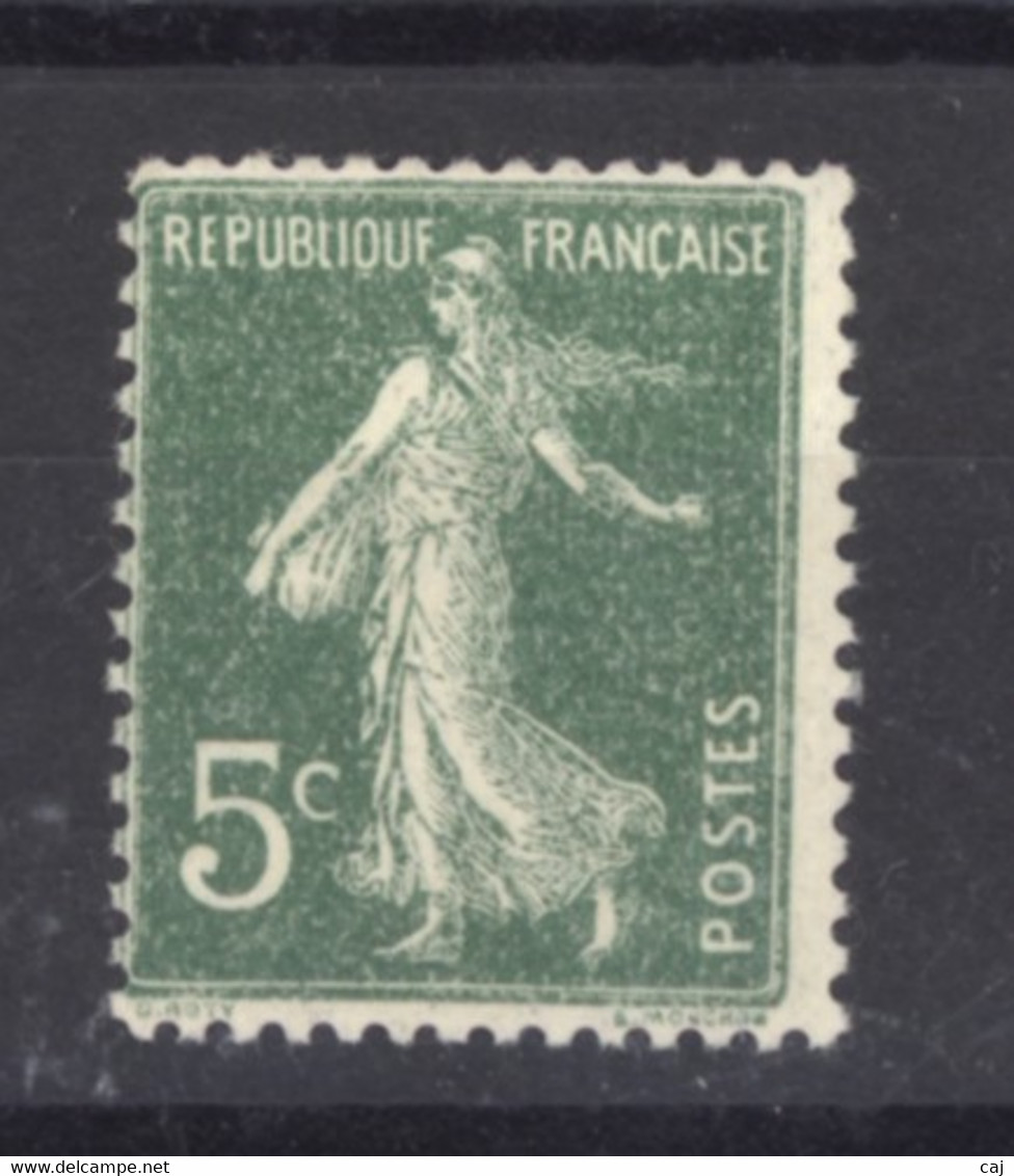 0ob  0518  -  France  :  Yv  137a  *    Type I - 1906-38 Sower - Cameo