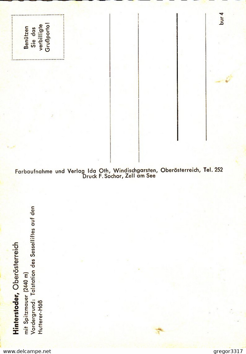 1446) HINTERSTODER - M. Spitzmauer - Talstation Sessellift Auf Hutterer Höß - AUTO U. HAUS DETAILS älter ! - Hinterstoder