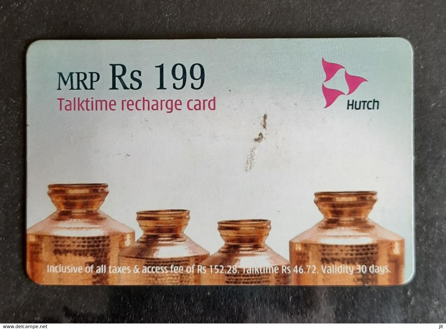 158.INDIA USED PHONE CARD HUTCH, RECHARGE CARD . - Indien