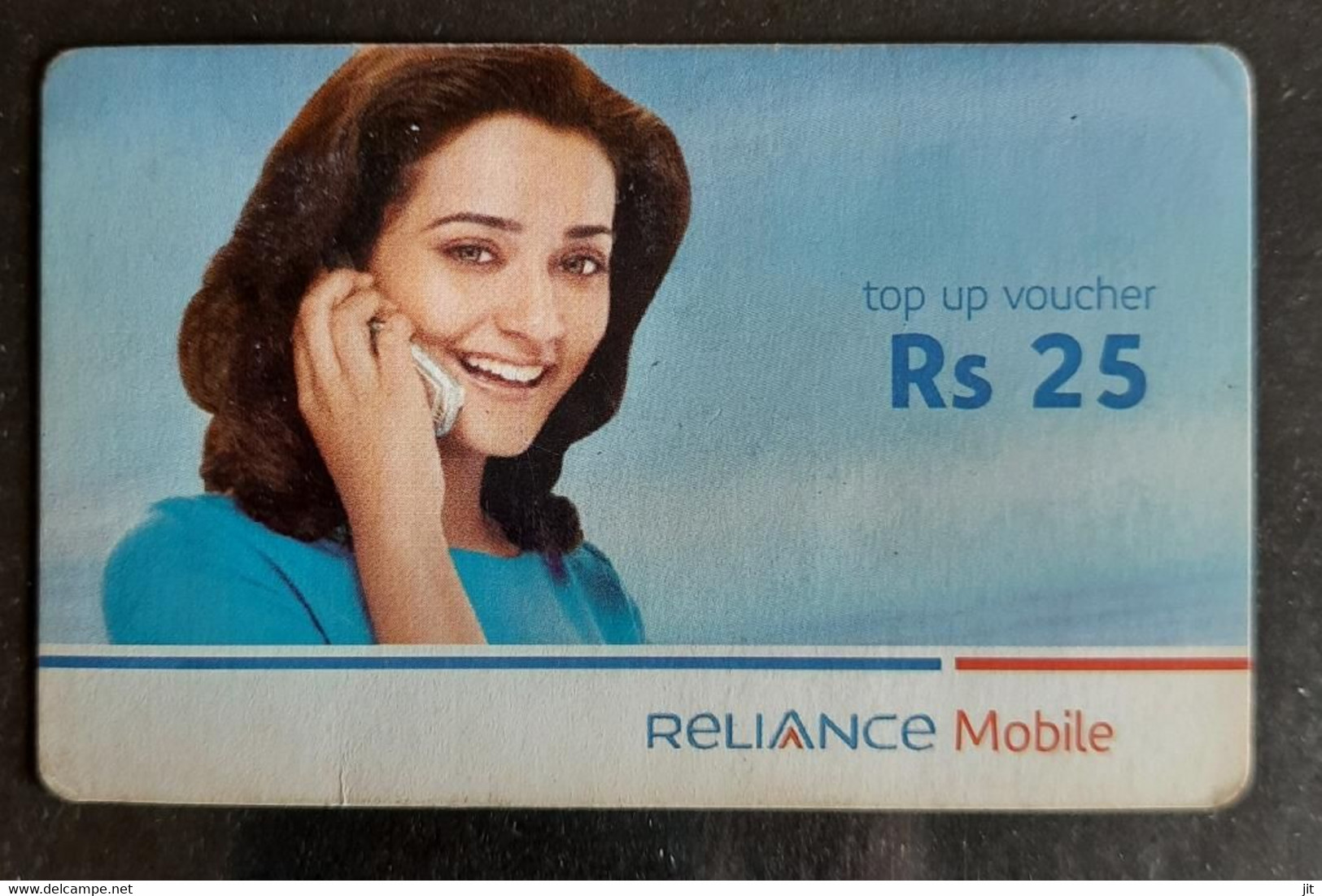 158.INDIA USED PHONE CARD , RELIANCE MOBILE, TOP UP VOUCHER . - Inde