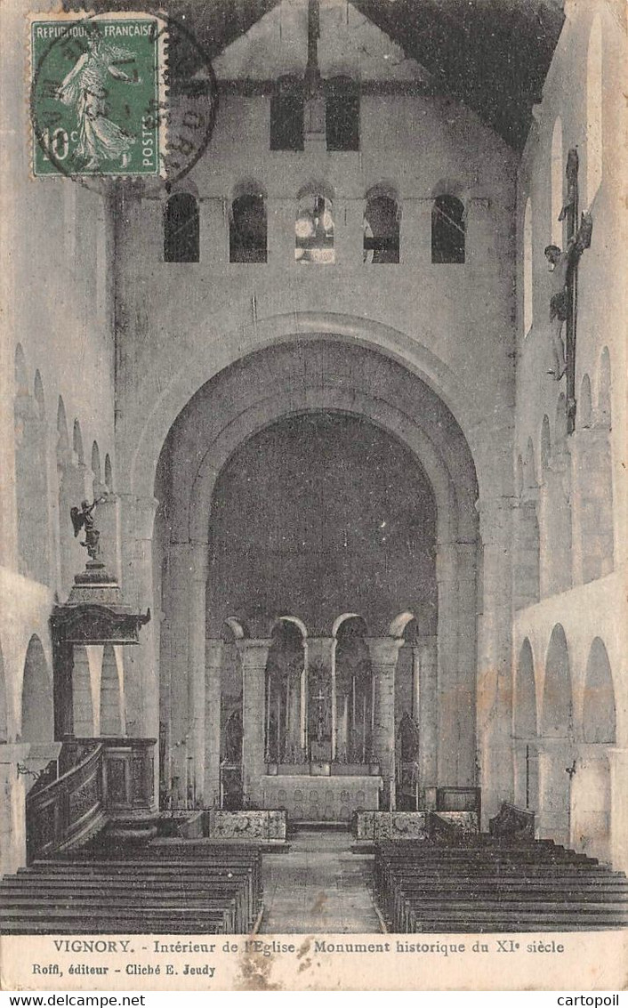 52 - Vignory - Intérieur De L'Eglise - Monument Historique Du XIe.S - Vignory