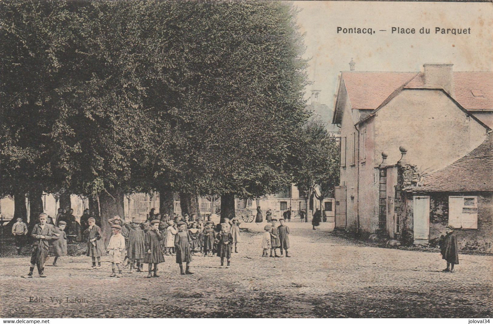 Pyrénées Atlantiques - PONTACQ - Place Du Parquet - Animée Enfants - Rare - Non écrite - Pontacq