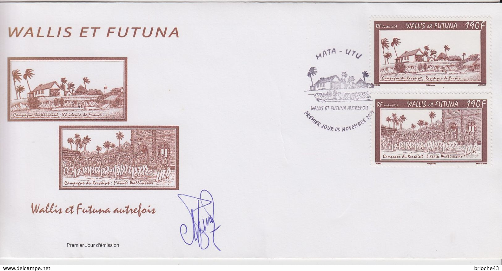 WALLIS ET FUTUNA - LETTRE Yv N° 724 - WALLIS ET FUTUNA AUTREFOIS - MATA-UTU 1er JOUR 5.11.2009  /TBS 2 - Storia Postale