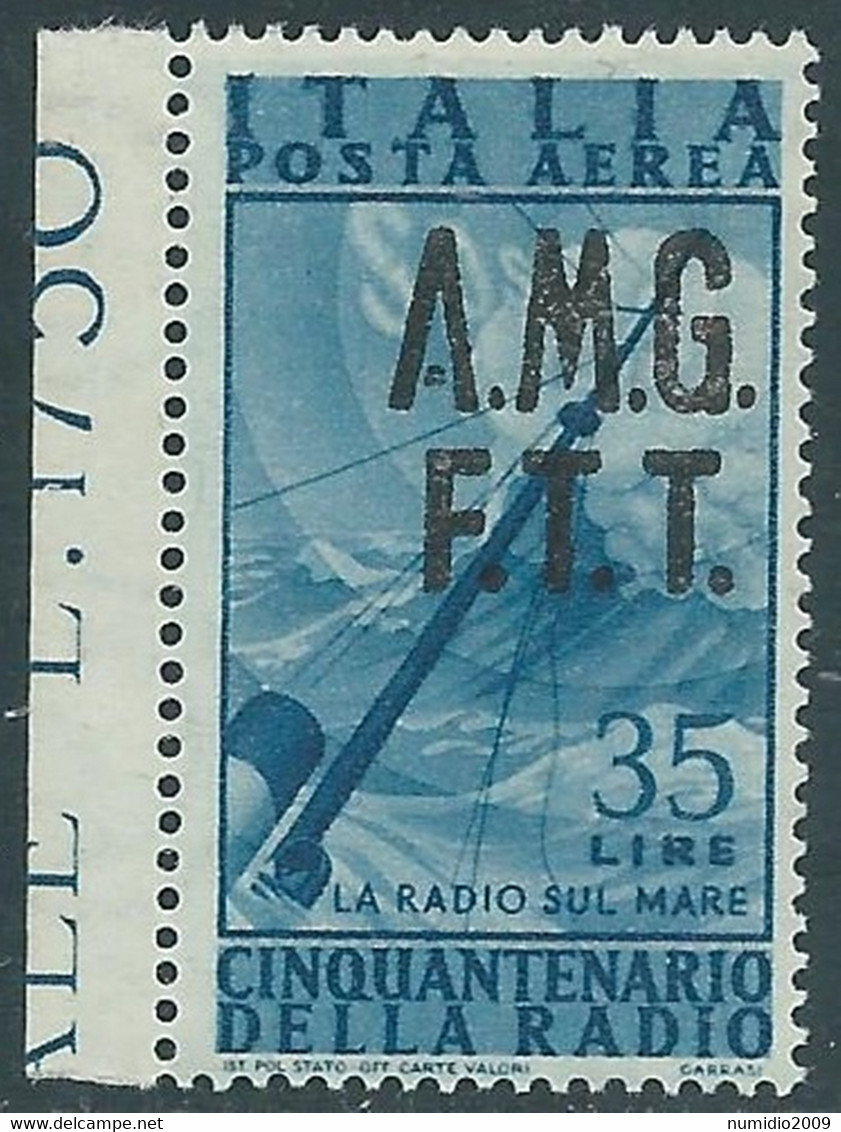 1947 TRIESTE A POSTA AEREA RADIO 35 LIRE MNH ** - RE1-10 - Poste Aérienne