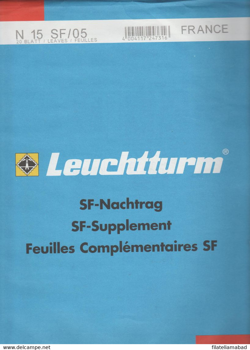 FRANCIA SUPLEMENTO LEUCHTTUR HOJAS CON ESTUCHES HAWID AÑO 2005 LIQUIDACIÓN.( E. S.G.F.) - 2000-2009