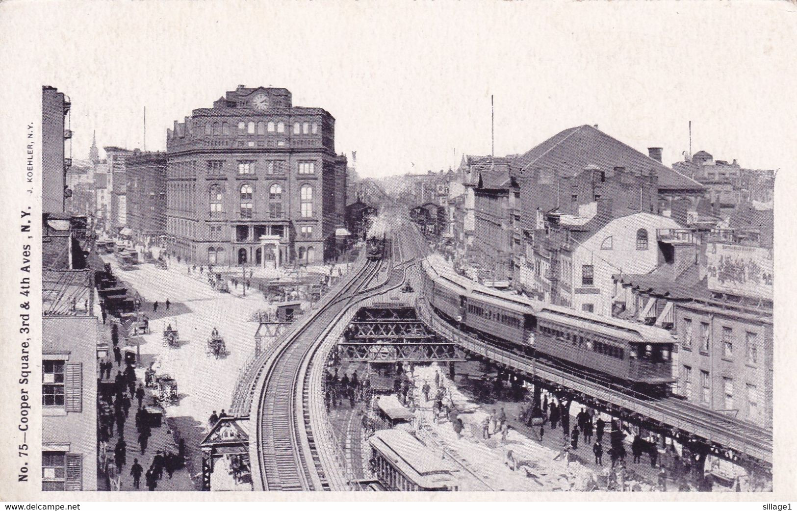 New York City - Cooper Square, 3 Rd & 4th Aves , N. Y. - Piazze