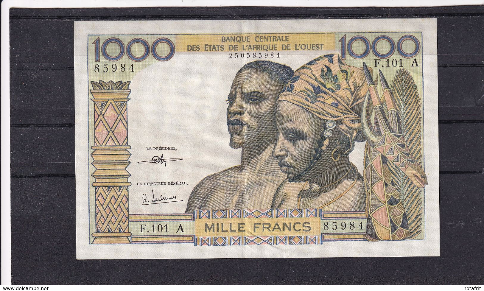 AOF  West African States  1000 Fr  A  ND    A/U - West African States