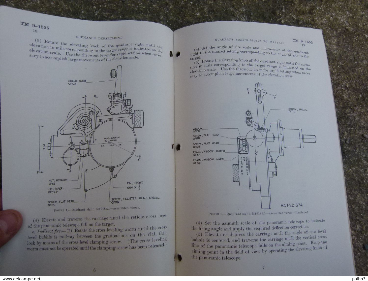 Livre TM Technical Manual US Quadrant Sights M1917 1917A1 M1918 M1918A1 1941