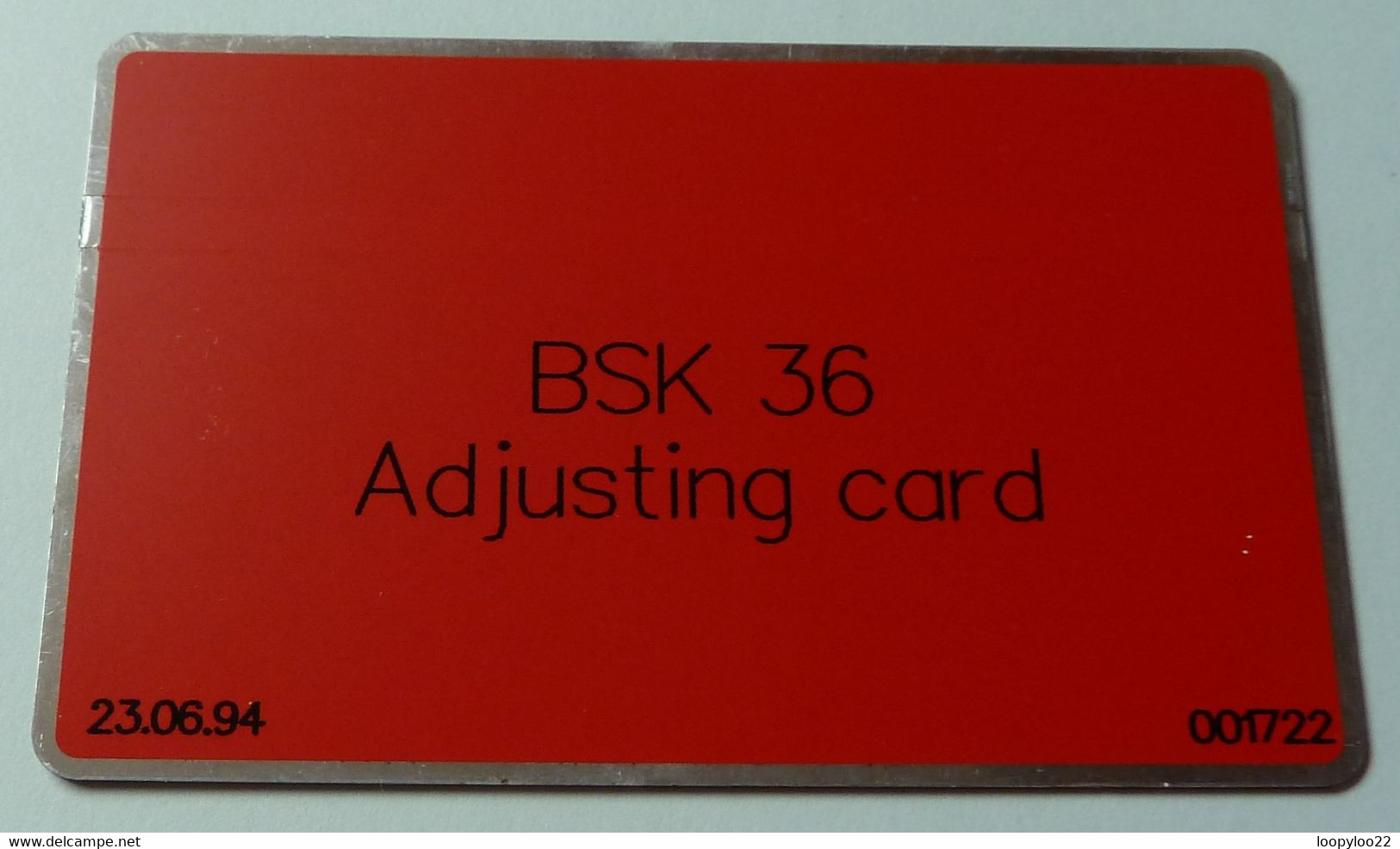 UK - Great Britain - L&G - BSK004 - Adjusting Card - 23.06.94 - BSK 36 - Mint - BT Engineer BSK Service : Emissioni Di Test