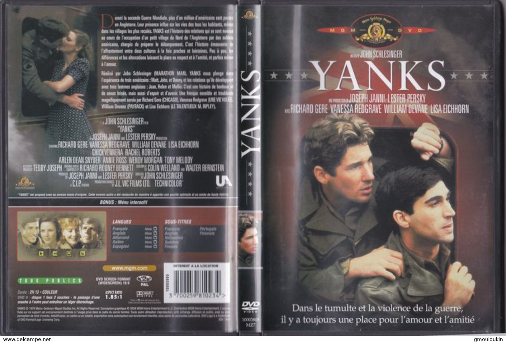 Richard Gere -Vanessa Redgrave - Yanks - History