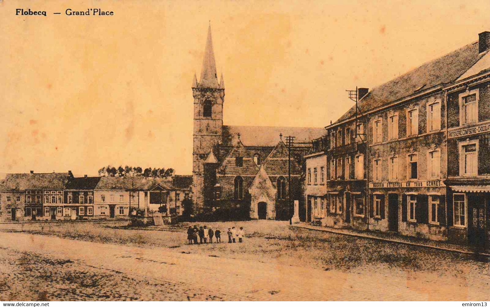 Flobecq Grand’ Place église Groupe D’enfants édit Maurice Fostier - Vloesberg