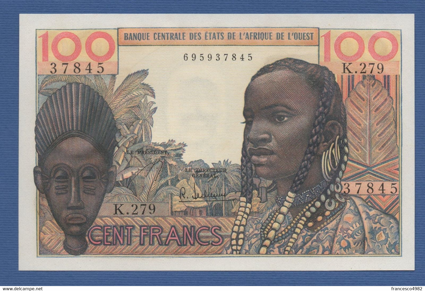 WEST AFRICAN STATES - P.2b – 100 Francs ND (1962)     UNC    Serie K.279 - Estados De Africa Occidental