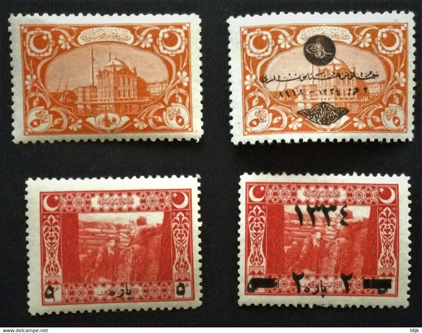 1917-1918  Octaköy Moschee Mi.630*), 658*),Soldaten Im Schützengraben Mi.625*), 638*) - Ongebruikt