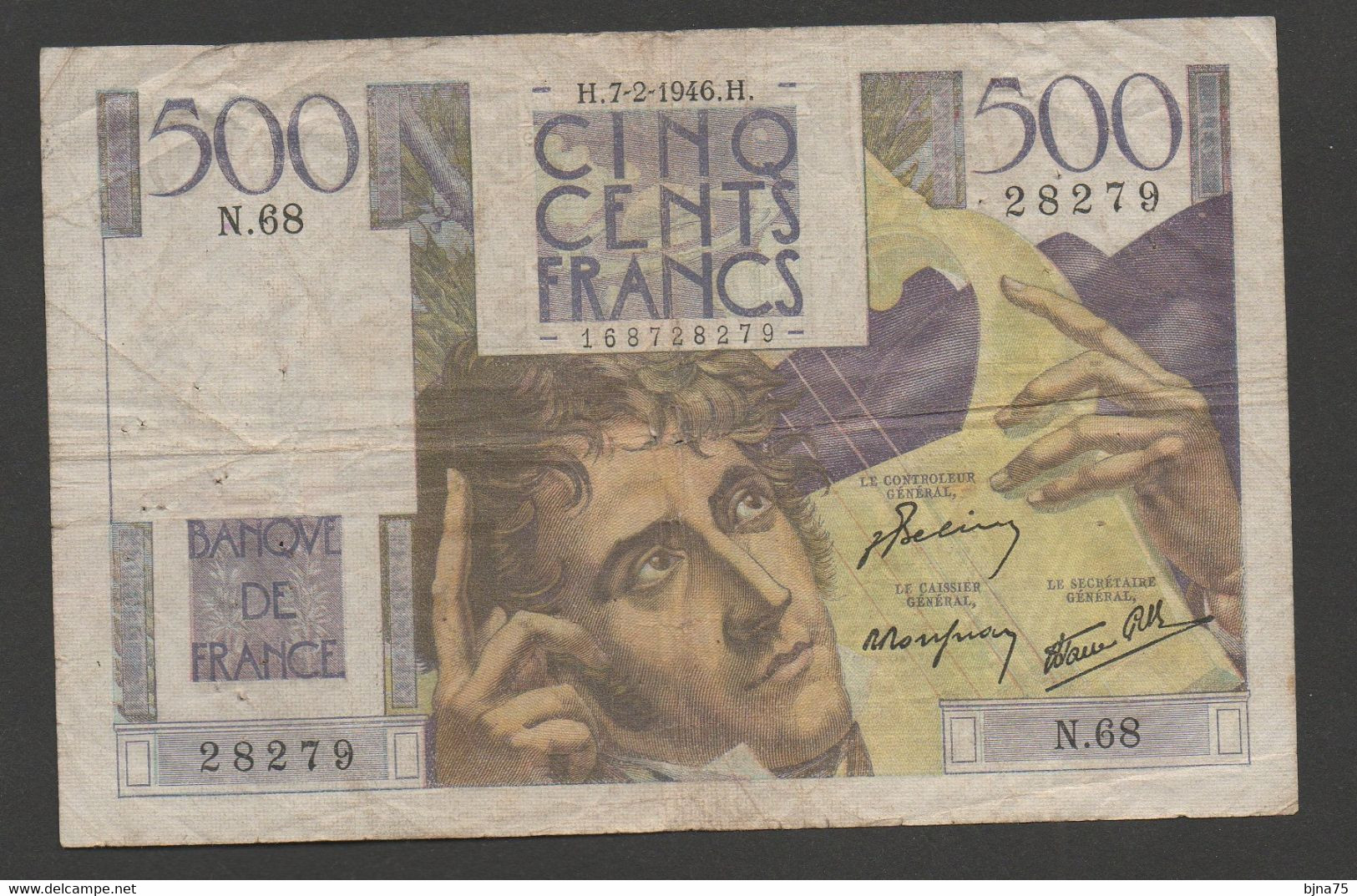 / FRANCE Billet 1945-1953 -  500 Francs Type ''Chateaubriand''  7-2-1946 /  H 28279 / N68 / Qualité TTB - 500 F 1945-1953 ''Chateaubriand''