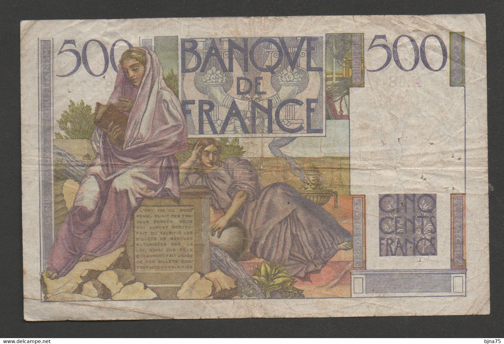 / FRANCE Billet 1945-1953 -  500 Francs Type ''Chateaubriand''  7-2-1946 /  H 28279 / N68 / Qualité TTB - 500 F 1945-1953 ''Chateaubriand''