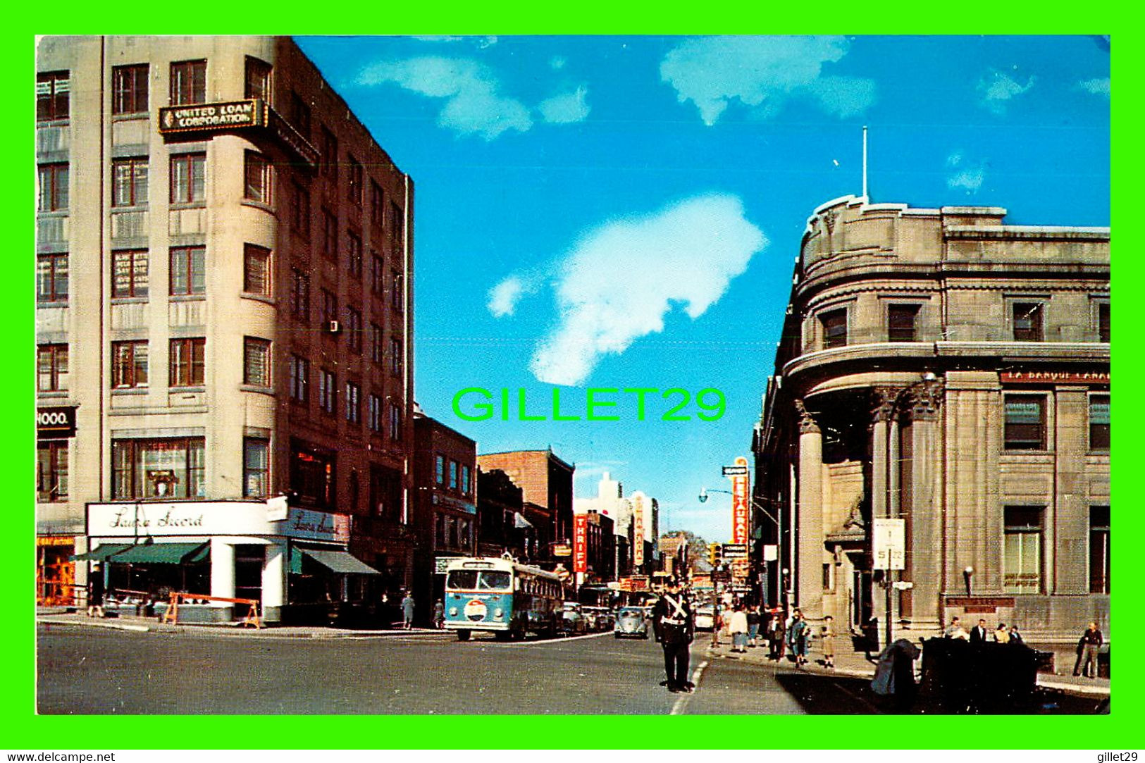 SHERBROOKE, QUÉBEC - INTERSECTION WELLINGTON & KING WEST - CIRCULÉE EN 1965 - UNIC - - Sherbrooke