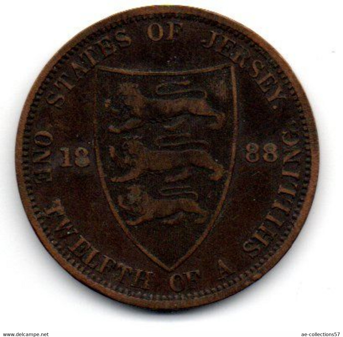 Jersey 1/12 Shilling 1888 Victoria TB+ - Jersey