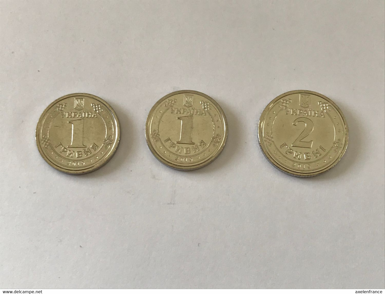 Ukraine - 2x 1 Hrynia 2019 - 1x 2 Hrynia 2019 - Ukraine