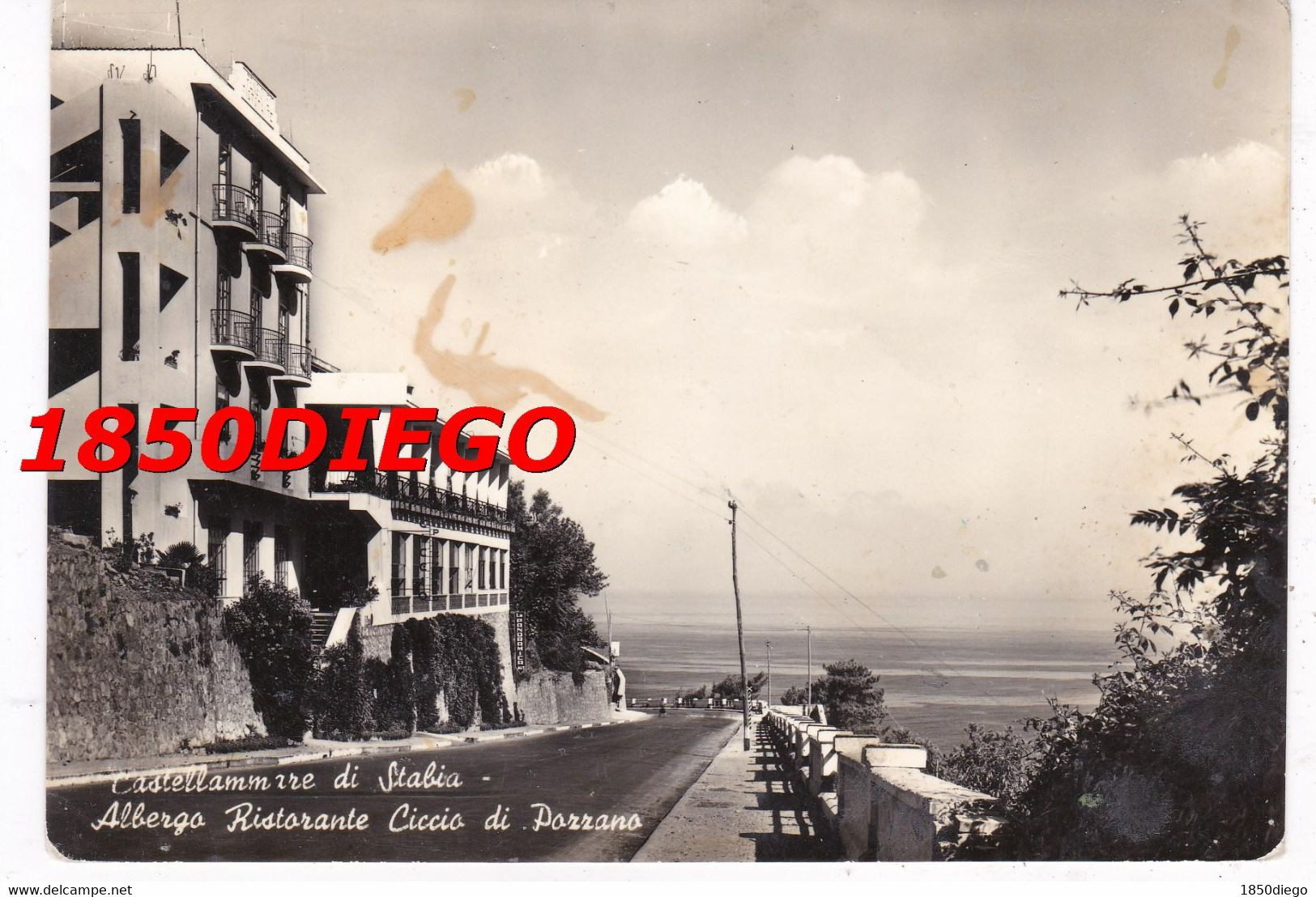 CASTELLAMMARE DI STABIA - ALBERGO RISTORANTE CICCIO DI POZZANO F/GRANDE VIAGGIATA  1958 ANIMATA - Castellammare Di Stabia