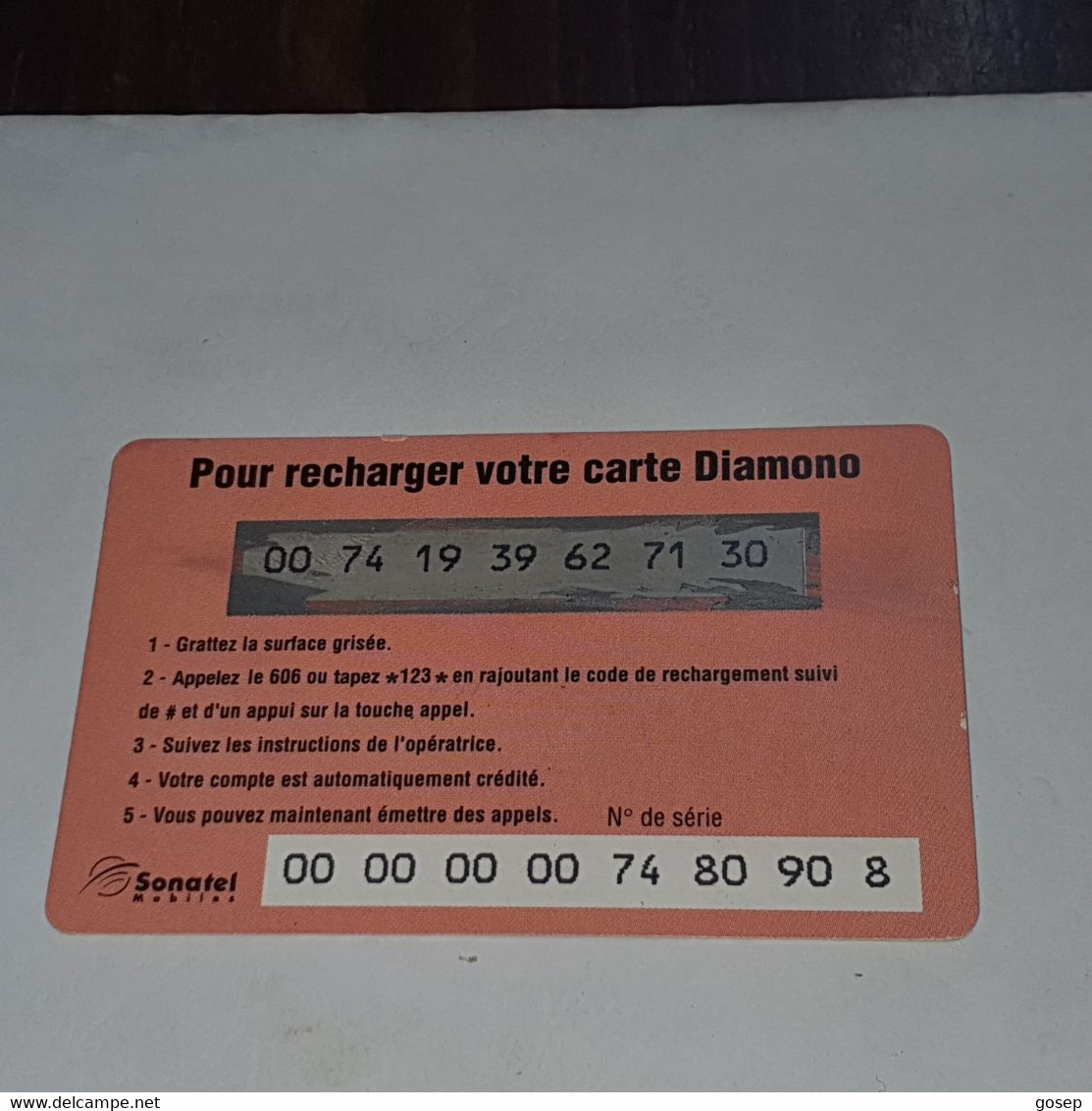 Senegal-(SN-ALI-REF-002C)-vivez Le Meilleur-(1)-(2500fcfa)-(00-74-19-39-62-71-30)-used Card+1card Prepiad Free - Sénégal