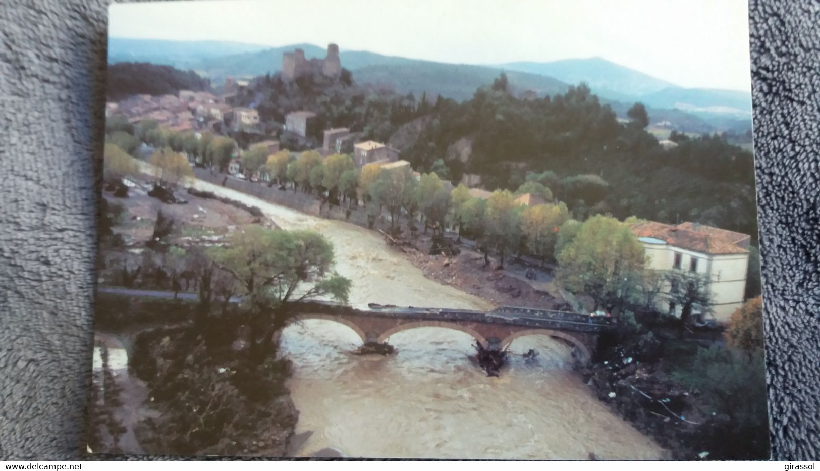 CPM INONDATIONS 12 ET 13 NOVEMBRE 1999 AUDE  DURBAN CORBIERES LA BERRE VUE AERIENNE ED COMURHEX 3000 EXPL - Catastrophes