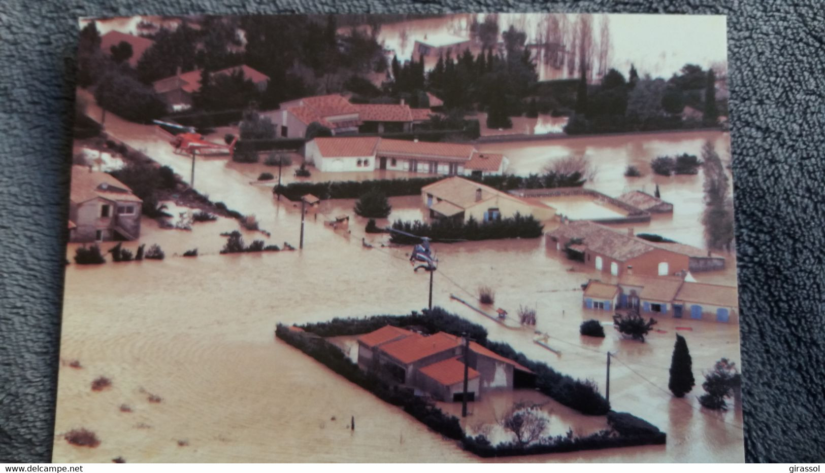 CPM INONDATIONS 12 ET 13 NOVEMBRE 1999 AUDE CUXAC D AUDE LES GARRIGOTS VUE AERIENNE ED COMURHEX - Catastrophes