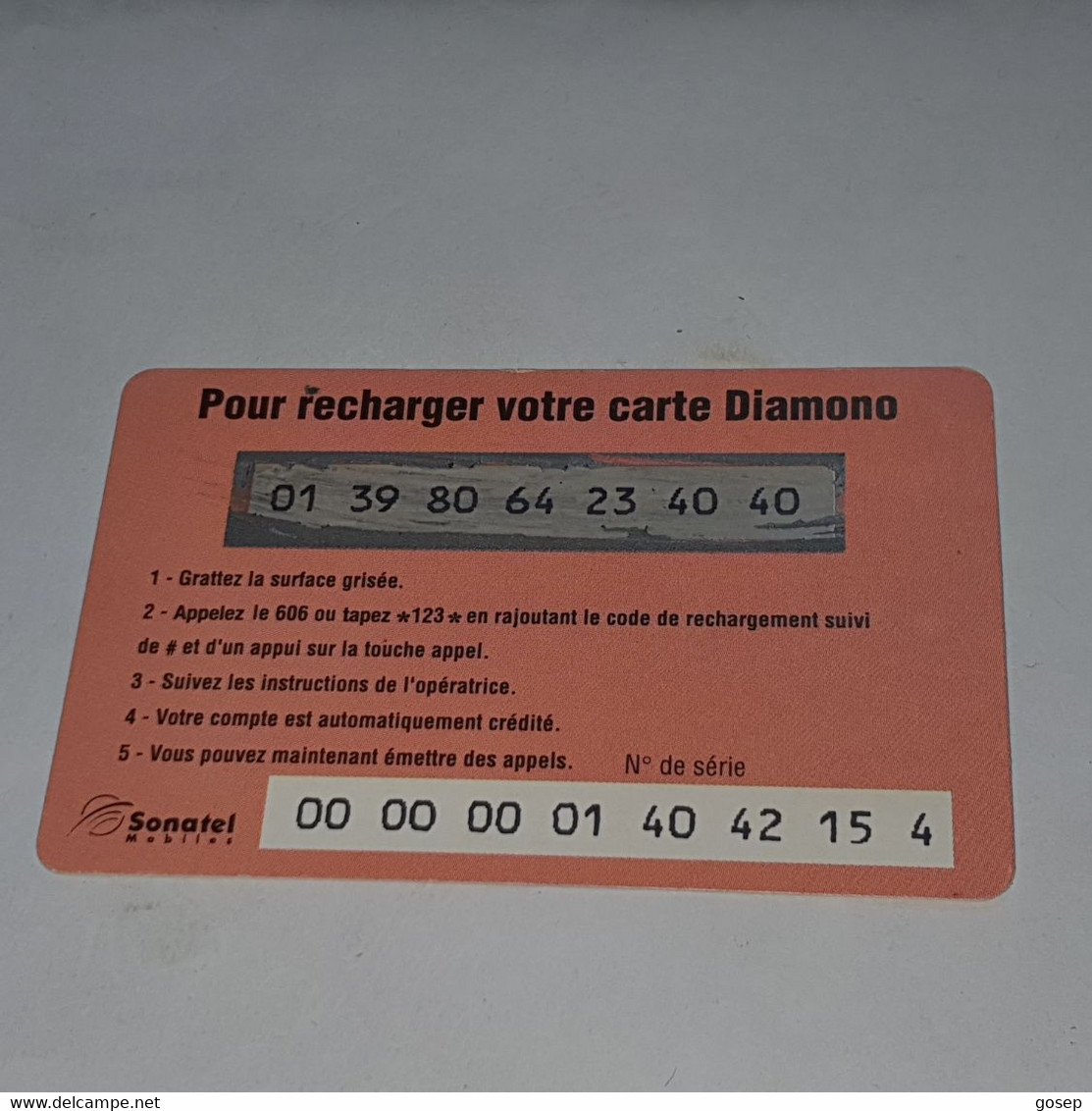 Senegal-(SN-ALI-REF-005a)-vivez Le Meilleur3-(5)-(5.000fcfa)-(01-39-80-64-23-40-40)-used Card+1card Prepiad Free - Sénégal